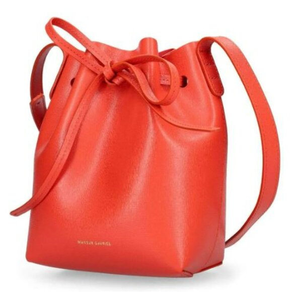 Mansur Gabriel Mini Mini Bucket in Papaya w/ Proof of Purchase - Picture 5 of 11